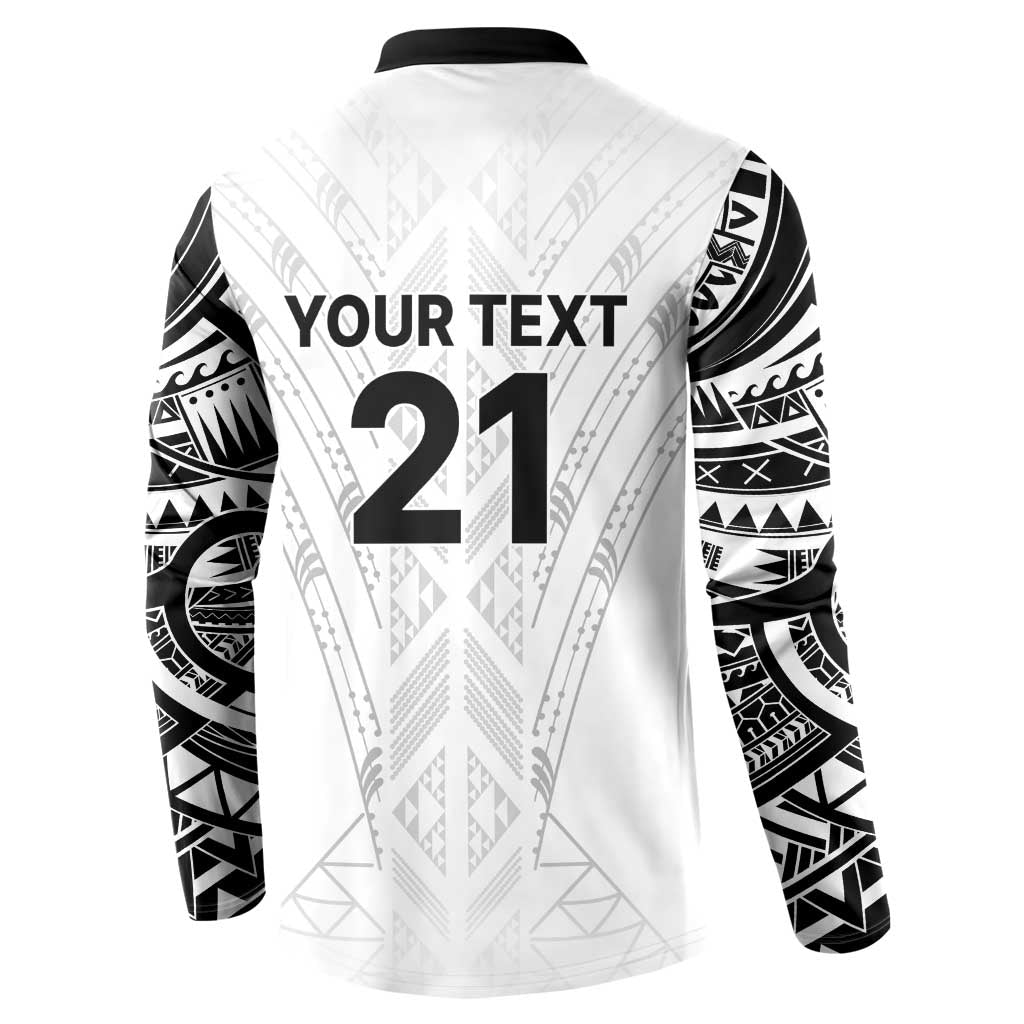 New Zealand Koru Fern Custom Button Sweatshirt Simple Taniko Motif