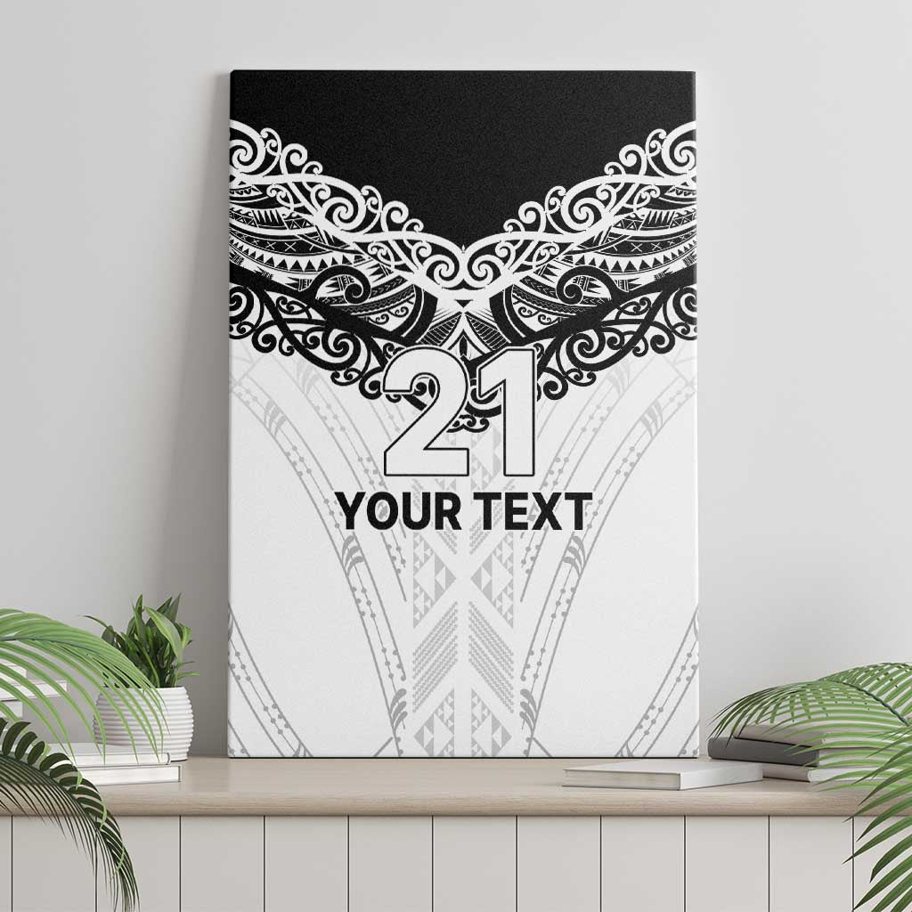 New Zealand Koru Fern Custom Canvas Wall Art Simple Taniko Motif