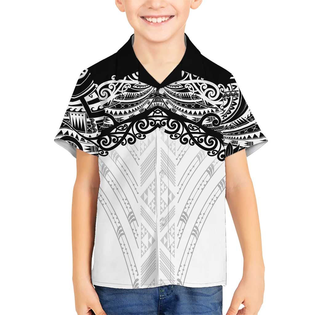 New Zealand Koru Fern Custom Family Matching Puletasi and Hawaiian Shirt Simple Taniko Motif