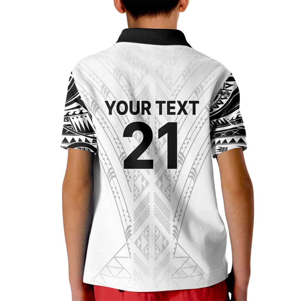 New Zealand Koru Fern Custom Kid Polo Shirt Simple Taniko Motif