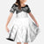 New Zealand Koru Fern Custom Kid Short Sleeve Dress Simple Taniko Motif