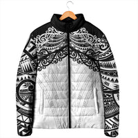 New Zealand Koru Fern Custom Padded Jacket Simple Taniko Motif - Polynesian Pride