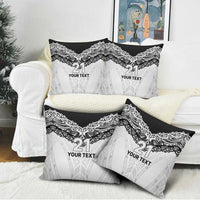 New Zealand Koru Fern Custom Pillow Cover Simple Taniko Motif - Polynesian Pride