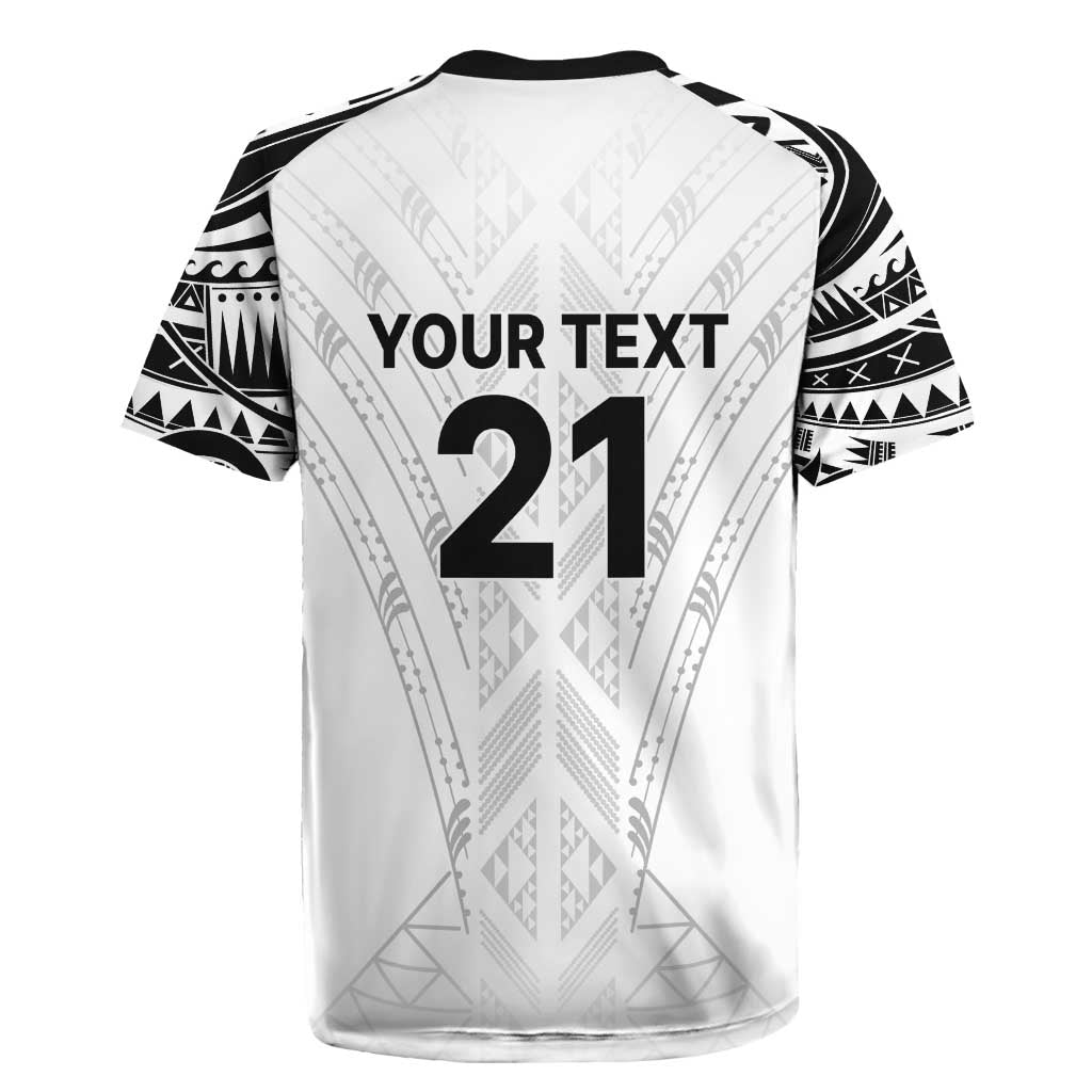 New Zealand Koru Fern Custom Rugby Jersey Simple Taniko Motif