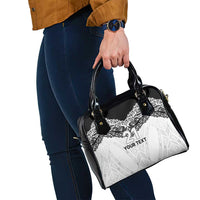 New Zealand Koru Fern Custom Shoulder Handbag Simple Taniko Motif