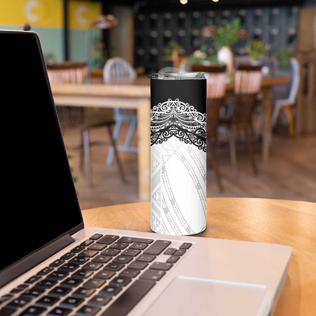 New Zealand Koru Fern Custom Skinny Tumbler Simple Taniko Motif