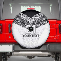 New Zealand Koru Fern Custom Spare Tire Cover Simple Taniko Motif