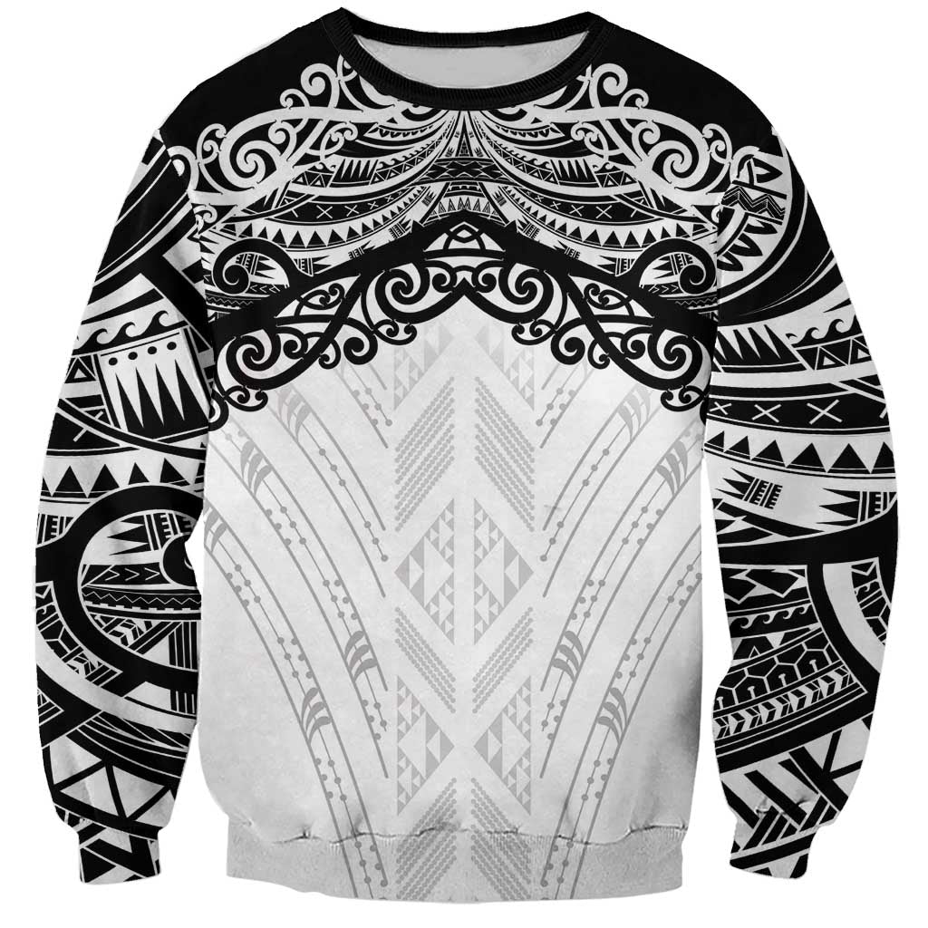 New Zealand Koru Fern Custom Sweatshirt Simple Taniko Motif