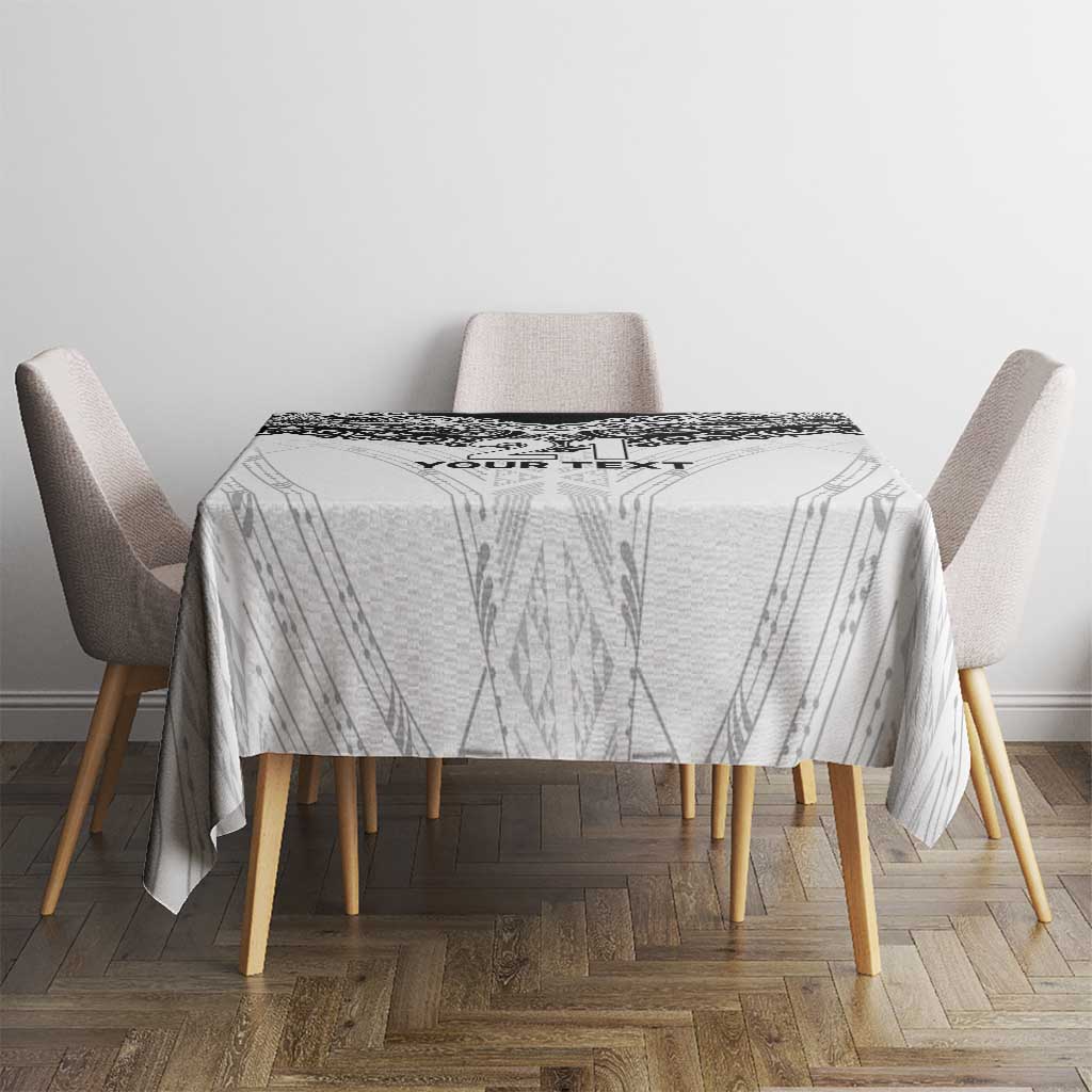 New Zealand Koru Fern Custom Tablecloth Simple Taniko Motif
