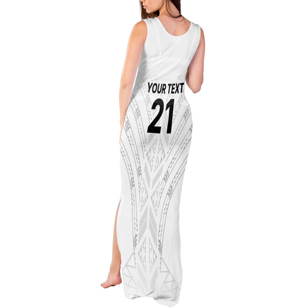 New Zealand Koru Fern Custom Tank Maxi Dress Simple Taniko Motif