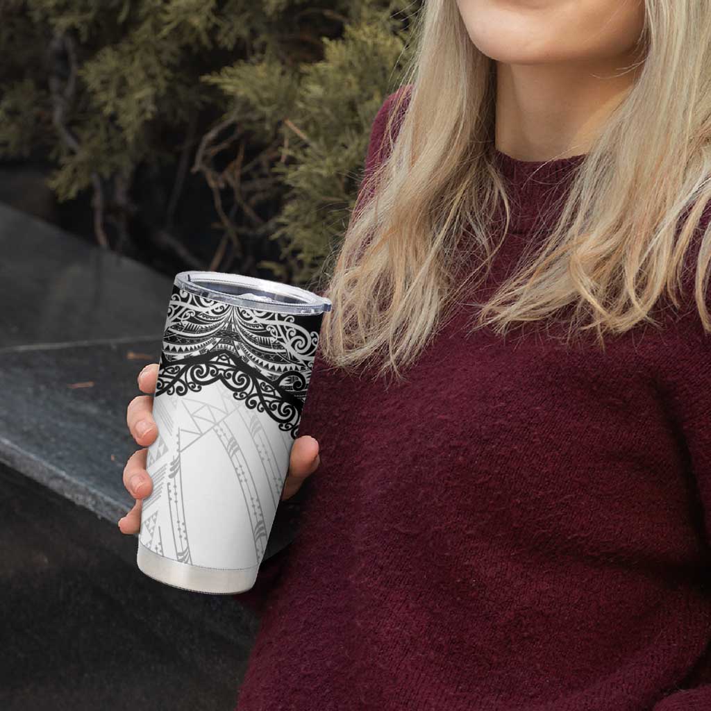 New Zealand Koru Fern Custom Tumbler Cup Simple Taniko Motif