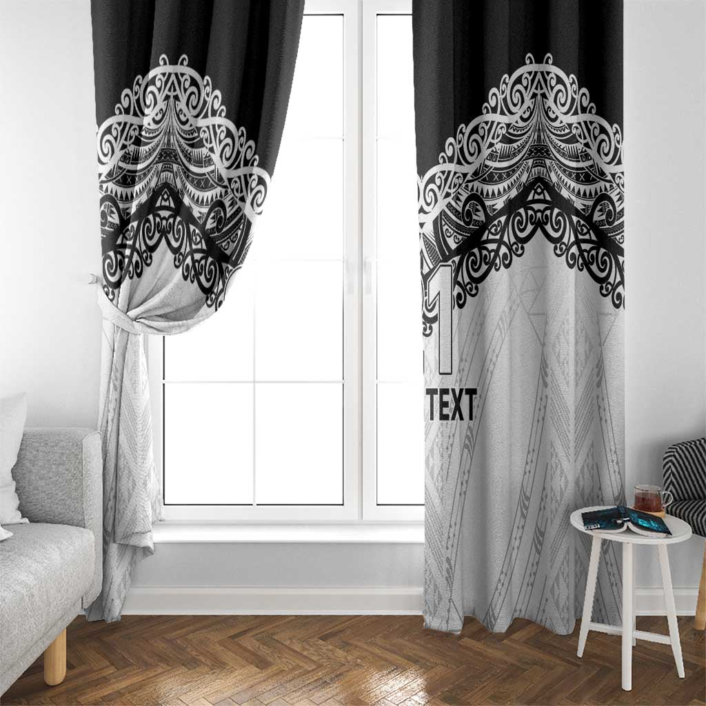 New Zealand Koru Fern Custom Window Curtain Simple Taniko Motif