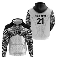 New Zealand Koru Fern Custom Zip Hoodie Simple Taniko Motif