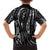 New Zealand Maori Taniko Family Matching Off Shoulder Maxi Dress and Hawaiian Shirt Black Kowhaiwhai Puhoro