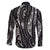 New Zealand Maori Taniko Family Matching Off Shoulder Maxi Dress and Hawaiian Shirt Black Kowhaiwhai Puhoro