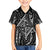New Zealand Maori Taniko Family Matching Off Shoulder Maxi Dress and Hawaiian Shirt Black Kowhaiwhai Puhoro