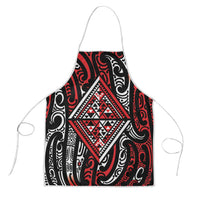 New Zealand Maori Taniko Apron Red Kowhaiwhai Puhoro - Polynesian Pride