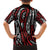 New Zealand Maori Taniko Family Matching Off Shoulder Maxi Dress and Hawaiian Shirt Red Kowhaiwhai Puhoro