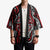 New Zealand Maori Taniko Kimono Red Kowhaiwhai Puhoro - Polynesian Pride