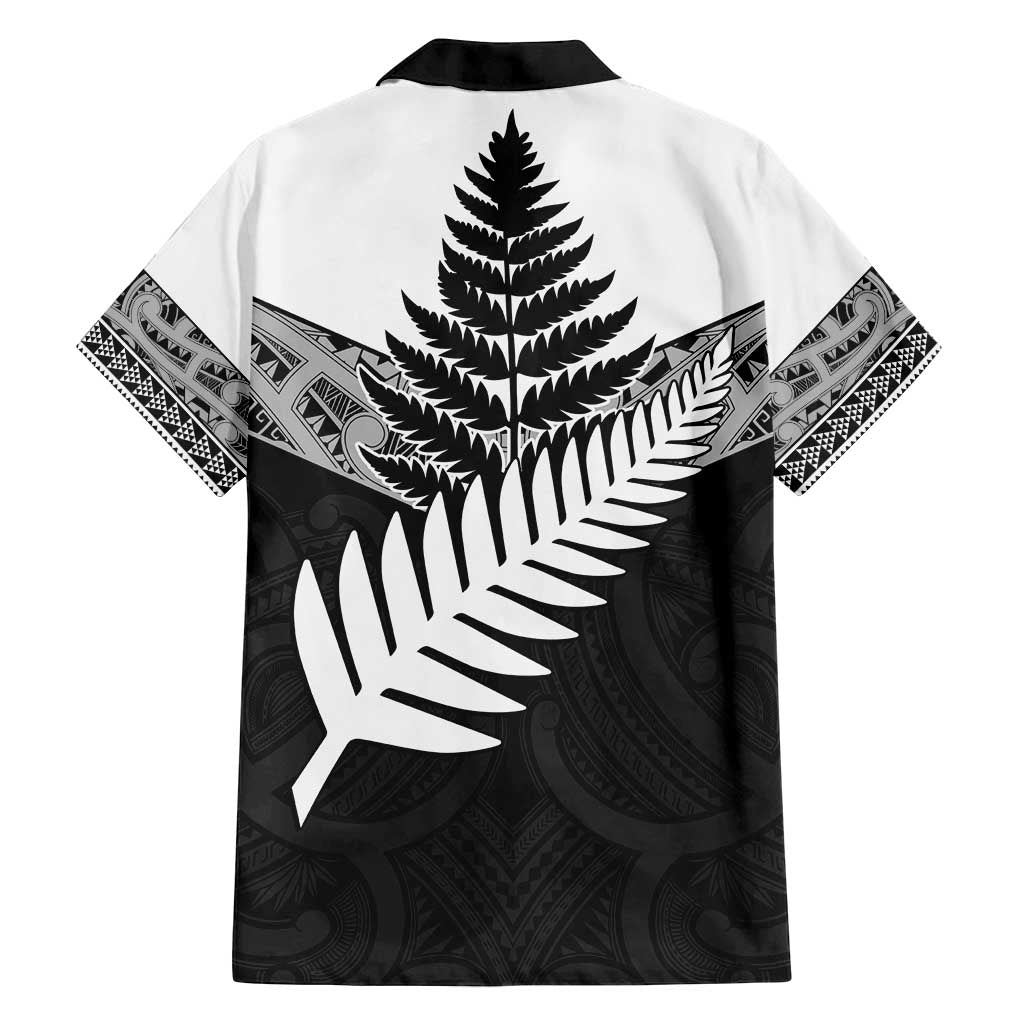 New Zealand Silver Fern Family Matching Puletasi and Hawaiian Shirt Maori Koru Mixed Taniko Pattern