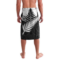 New Zealand Silver Fern Lavalava Maori Koru Mixed Taniko Pattern