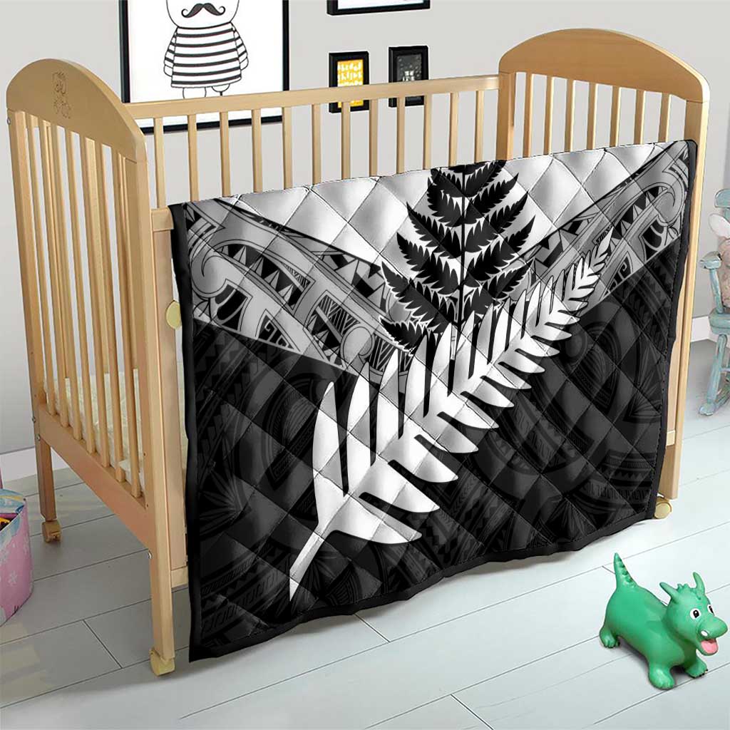 New Zealand Silver Fern Quilt Maori Koru Mixed Taniko Pattern