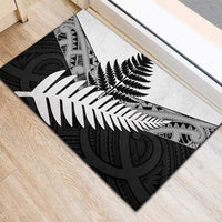 New Zealand Silver Fern Rubber Doormat Maori Koru Mixed Taniko Pattern