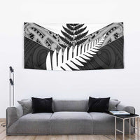 New Zealand Silver Fern Tapestry Maori Koru Mixed Taniko Pattern