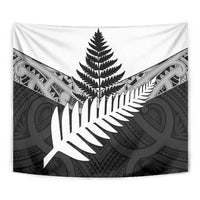 New Zealand Silver Fern Tapestry Maori Koru Mixed Taniko Pattern