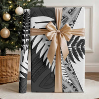 New Zealand Silver Fern Wrapping Paper Maori Koru Mixed Taniko Pattern - Polynesian Pride