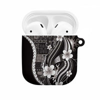 Samoa Siapo Tribal Pattern AirPods Case Black Polynesian Plumeria Tapa Motif LT9 Black - Polynesian Pride