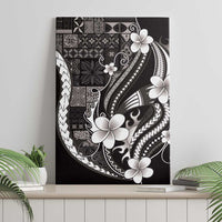 Samoa Siapo Tribal Pattern Canvas Wall Art Black Polynesian Plumeria Tapa Motif LT9 - Polynesian Pride