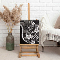 Samoa Siapo Tribal Pattern Canvas Wall Art Black Polynesian Plumeria Tapa Motif LT9 - Polynesian Pride