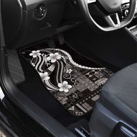 Samoa Siapo Tribal Pattern Car Mats Black Polynesian Plumeria Tapa Motif LT9 - Polynesian Pride