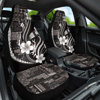 Samoa Siapo Tribal Pattern Car Seat Cover Black Polynesian Plumeria Tapa Motif LT9 One Size Black - Polynesian Pride