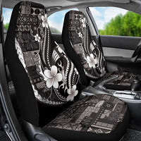 Samoa Siapo Tribal Pattern Car Seat Cover Black Polynesian Plumeria Tapa Motif LT9 - Polynesian Pride
