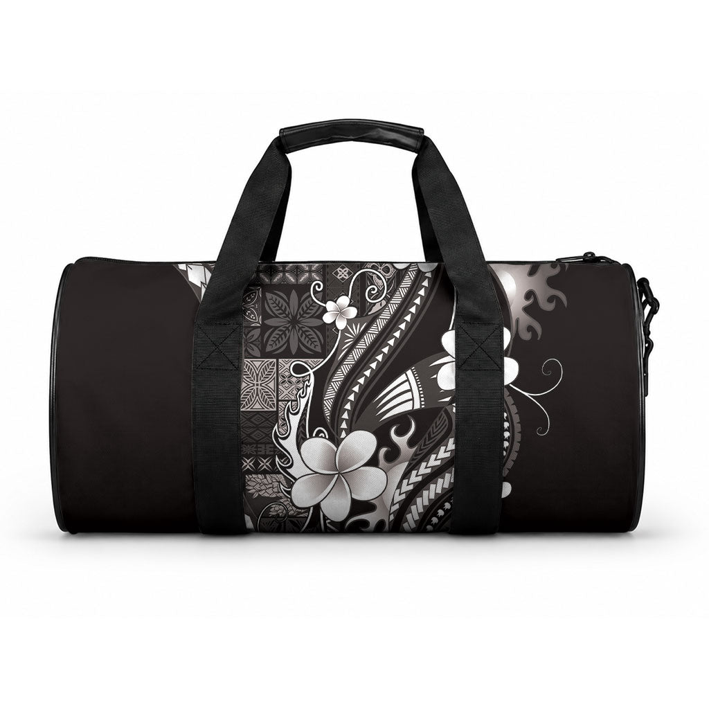 Samoa Siapo Tribal Pattern Duffle Bag Black Polynesian Plumeria Tapa Motif LT9 One size Blue - Polynesian Pride