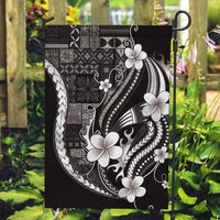 Samoa Siapo Tribal Pattern Garden Flag Black Polynesian Plumeria Tapa Motif LT9 Garden Flag Black - Polynesian Pride