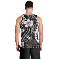 Samoa Siapo Tribal Pattern Men Tank Top Black Polynesian Plumeria Tapa Motif LT9 - Polynesian Pride