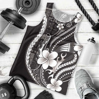Samoa Siapo Tribal Pattern Men Tank Top Black Polynesian Plumeria Tapa Motif LT9 - Polynesian Pride