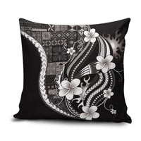 Samoa Siapo Tribal Pattern Pillow Cover Black Polynesian Plumeria Tapa Motif LT9 Black - Polynesian Pride