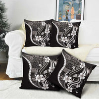 Samoa Siapo Tribal Pattern Pillow Cover Black Polynesian Plumeria Tapa Motif LT9 - Polynesian Pride