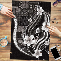 Samoa Siapo Tribal Pattern Puzzle Black Polynesian Plumeria Tapa Motif LT9 Black - Polynesian Pride