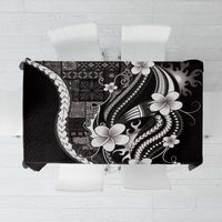 Samoa Siapo Tribal Pattern Tablecloth Black Polynesian Plumeria Tapa Motif LT9 Black - Polynesian Pride