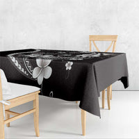 Samoa Siapo Tribal Pattern Tablecloth Black Polynesian Plumeria Tapa Motif LT9 - Polynesian Pride