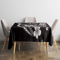 Samoa Siapo Tribal Pattern Tablecloth Black Polynesian Plumeria Tapa Motif LT9 - Polynesian Pride