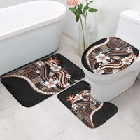Samoa Siapo Tribal Pattern Bathroom Set Brown Polynesian Plumeria Tapa Motif LT9 - Polynesian Pride
