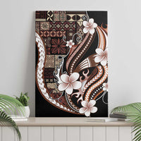 Samoa Siapo Tribal Pattern Canvas Wall Art Brown Polynesian Plumeria Tapa Motif LT9 - Polynesian Pride