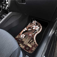 Samoa Siapo Tribal Pattern Car Mats Brown Polynesian Plumeria Tapa Motif LT9 - Polynesian Pride