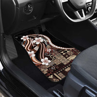 Samoa Siapo Tribal Pattern Car Mats Brown Polynesian Plumeria Tapa Motif LT9 - Polynesian Pride